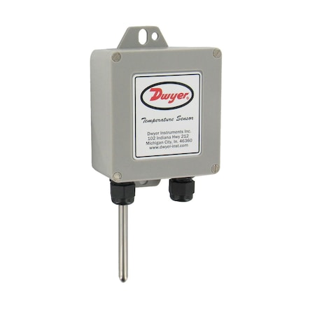 Dwyer Instruments Outside air temperature sensor, Pt100 Ohm RTD. O-4D